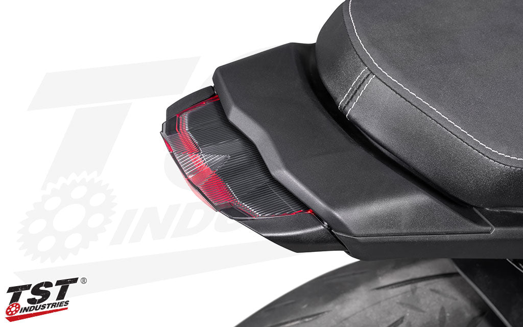Distinct style from every angle improves the tail section of your Yamaha MT-10.