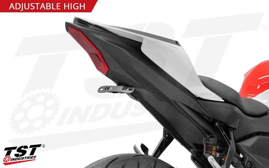 Upgrade to the adjustable to select your license plate angle during installation.