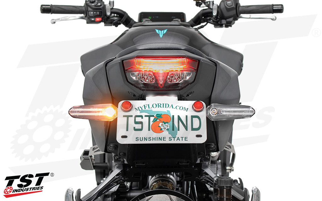 Remount the OEM Yamaha MT-09 rear turn signal on your TST Elite-1 High Mount Fender Eliminator.