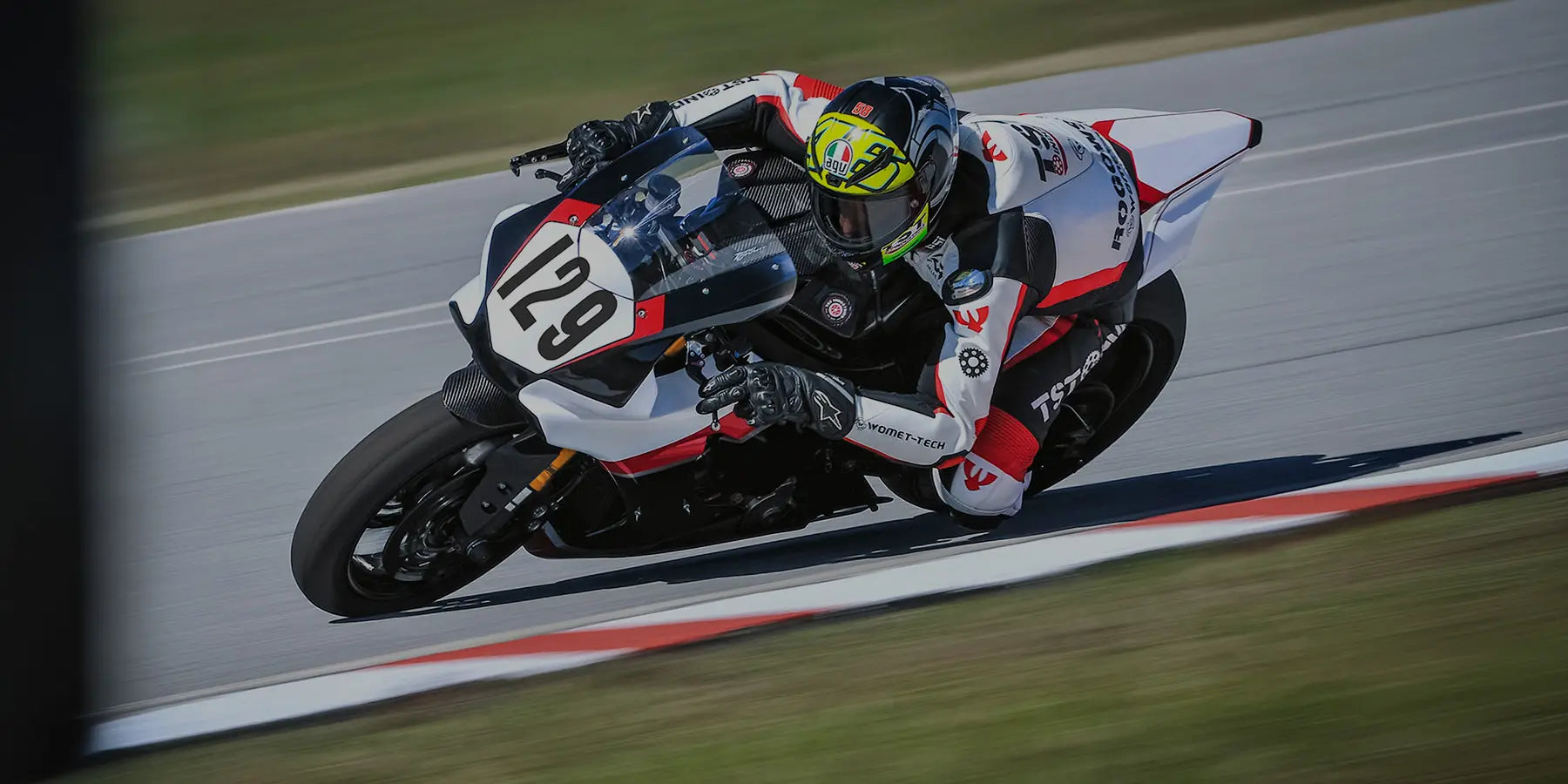 TST Industries owner Bart Rogowski on the Yamaha R1 WORX race bike at Jennings GP in Florida.
