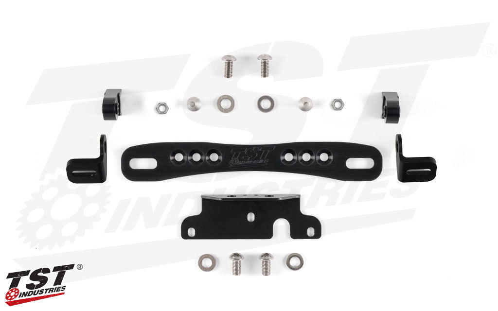 Upgrade to the Adjustable license plate bracket to choose the license plate angle that fits your style.