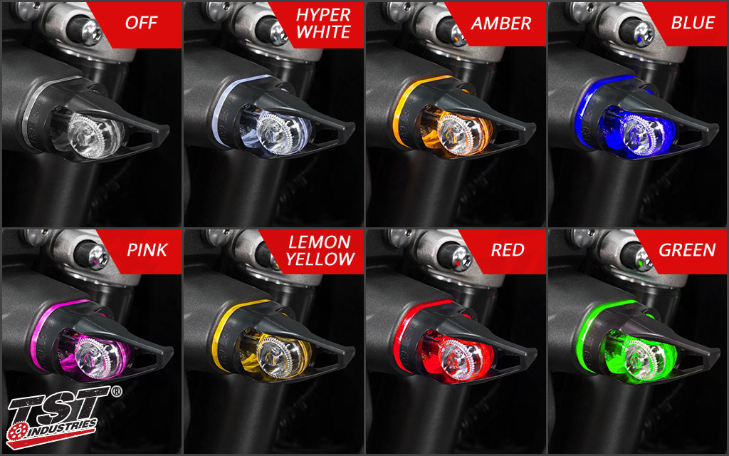 TST MECH-GTR LED Front Turn Signals | Yamaha R3 2025+