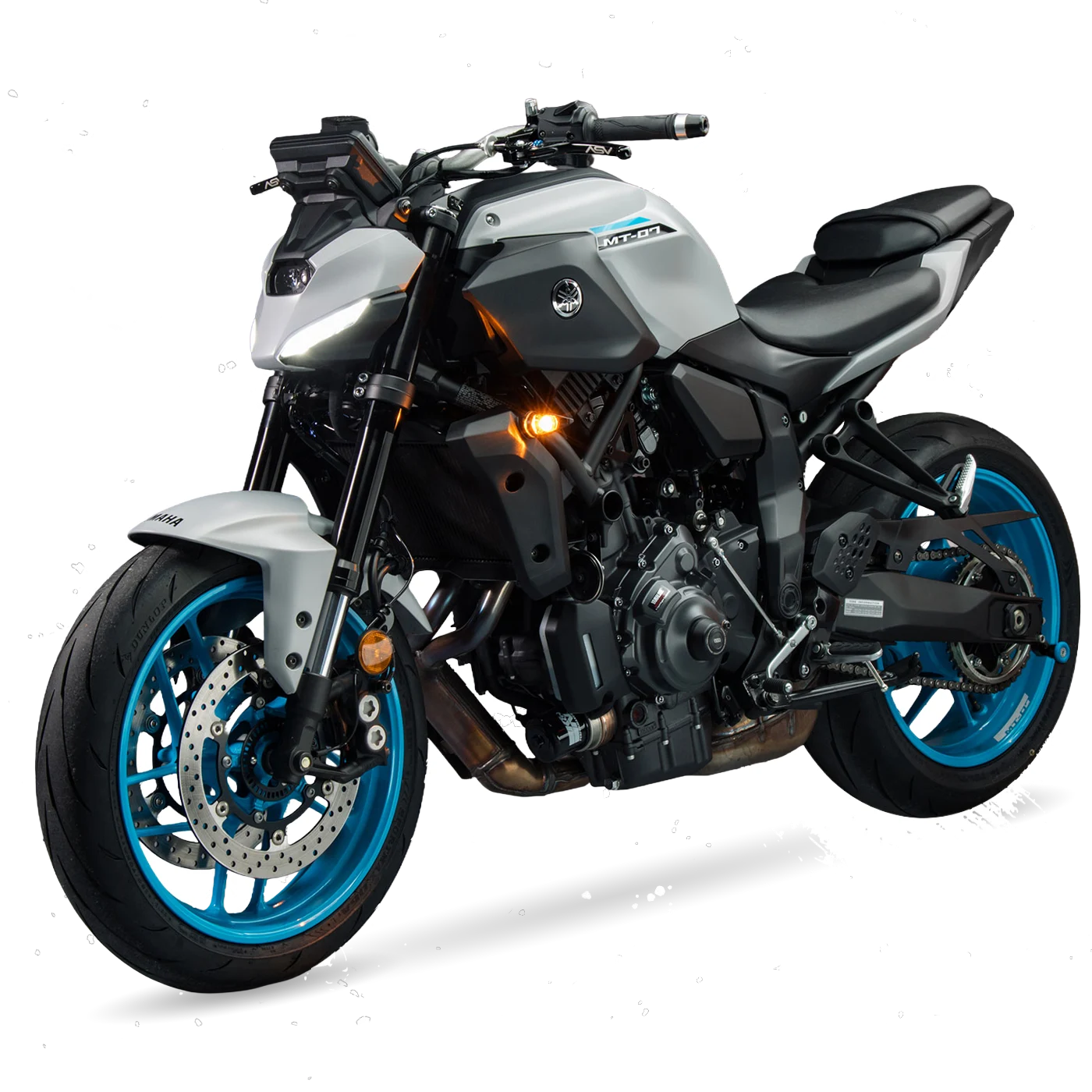 TST Industries upgrades on a 2025 Yamaha MT-07 