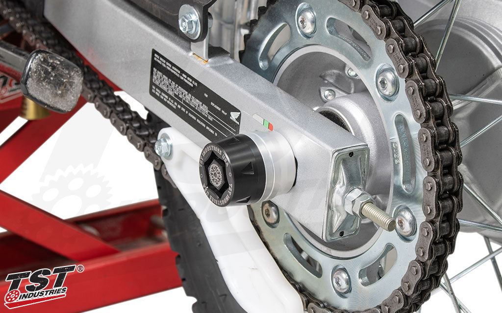 TST Rear Axle Slider Crash Protection | Honda XR150L 2023+