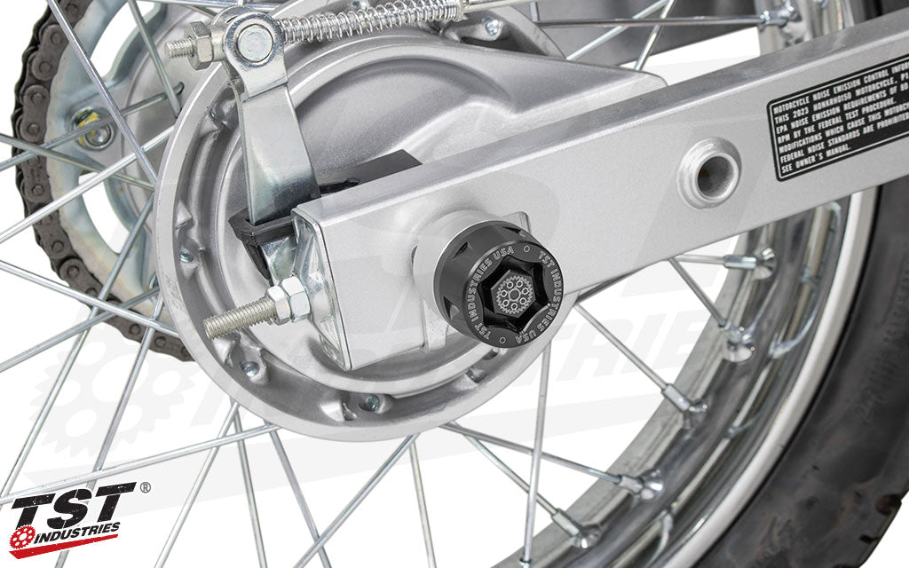 TST Rear Axle Slider Crash Protection | Honda XR150L 2023+
