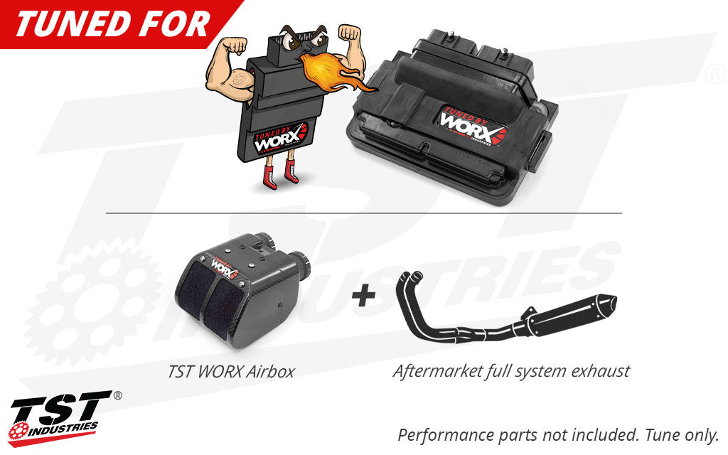This ECU tune was developed for the pictured items.
