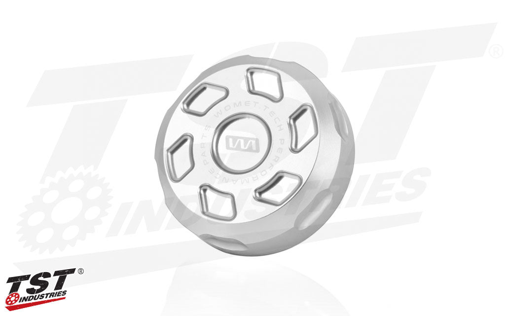 Womet-Tech CNC Machined Front Brake Reservoir Cap - Silver
