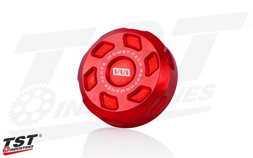 Womet-Tech CNC Machined Front Brake Reservoir Cap - Red