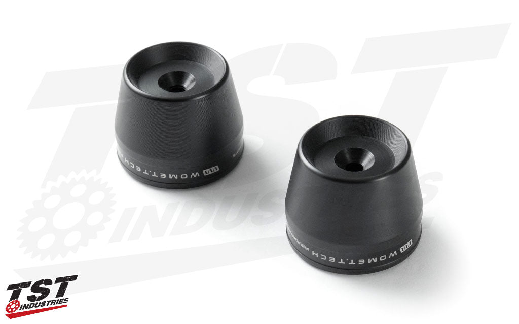 High density delrin sliders aid with initial impact absorption and sliding.
