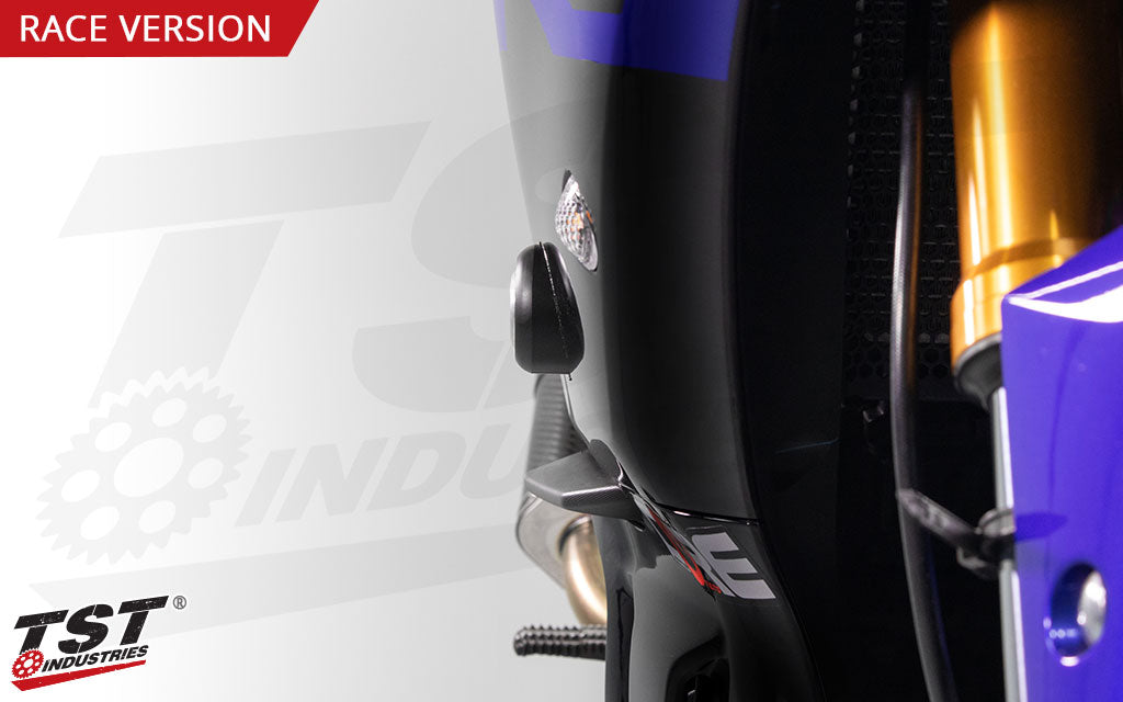 Low profile crash protection is ideal for race applications.