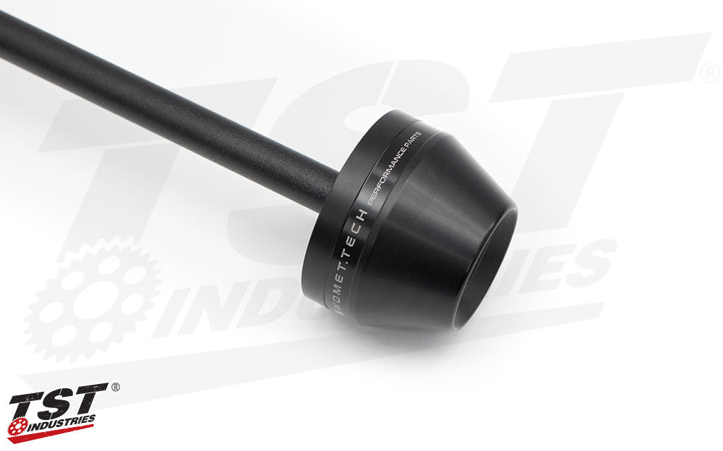Delrin sliders provide initial impact absorption and a consumable sliding surface.