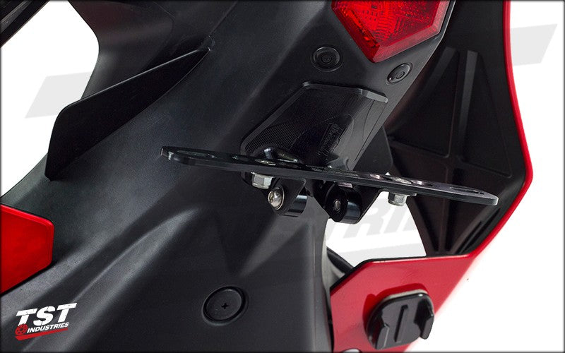Mounted Bracket and Closeout (Adjustable Bracket Shown).
