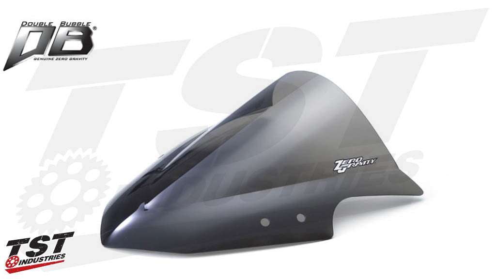 Zero Gravity Double Bubble Windscreen in Light Smoke for the Kawasaki Ninja 300R / 250R.