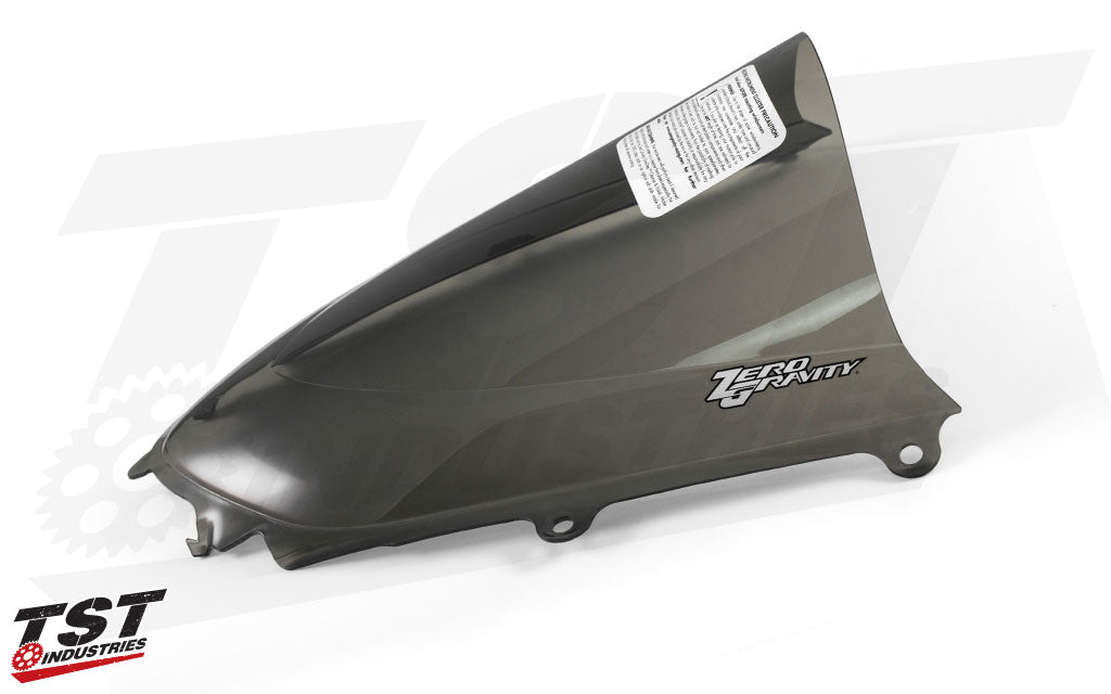 Gain better aerodynamics and rider wind protection with the Zero Gravity Double Bubble Windscreen.