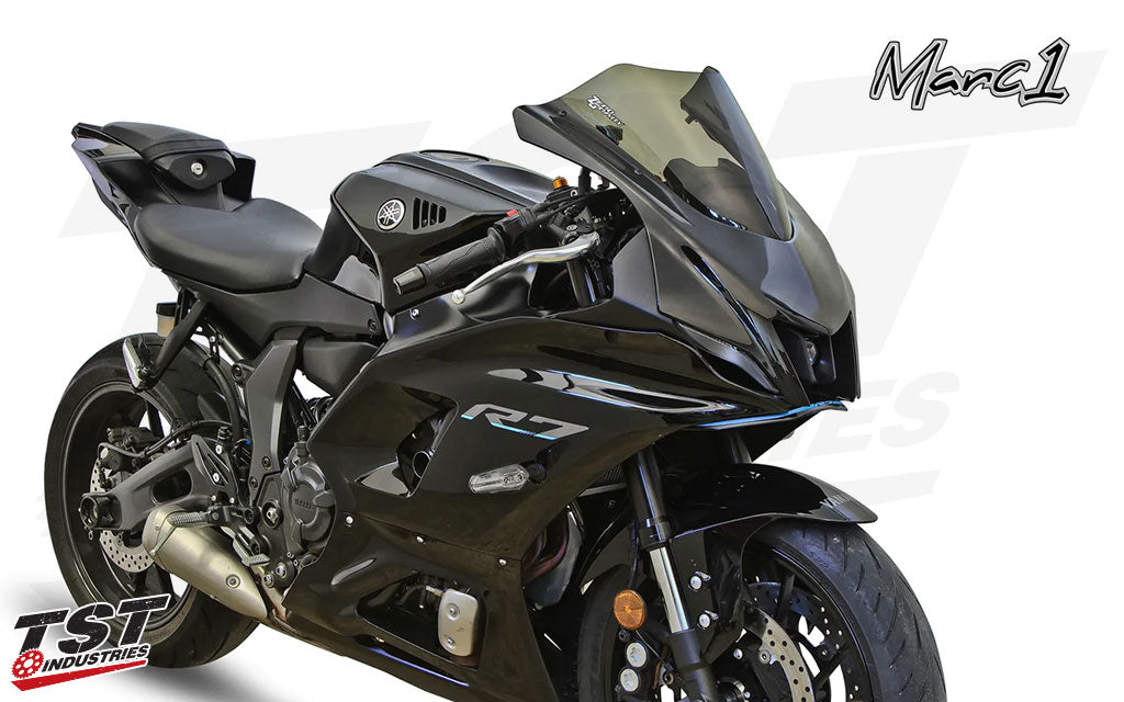 Zero Gravity Marc 1 Windscreen for Yamaha YZF-R7 2022+ shown in Light Smoke