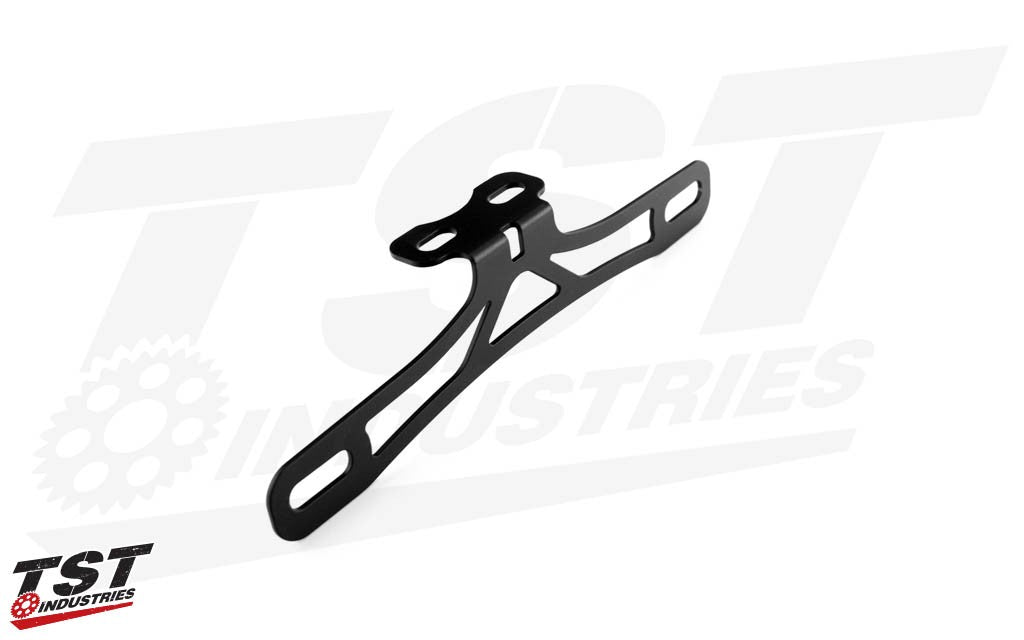 Laser cut steel construction with a black powder coat finish.
