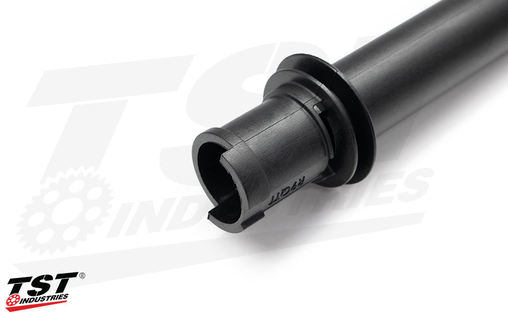 Proprietary design helps reduce throttle rotation on the TST Industries Quick Turn Throttle Tube for the 2025+ Yamaha YZF-R9.