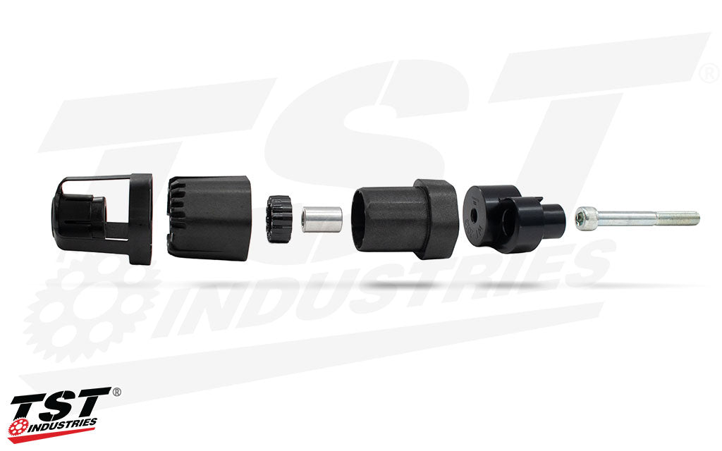 TST Shock Absorbing Frame Sliders for Yamaha YZF-R3 2025+
