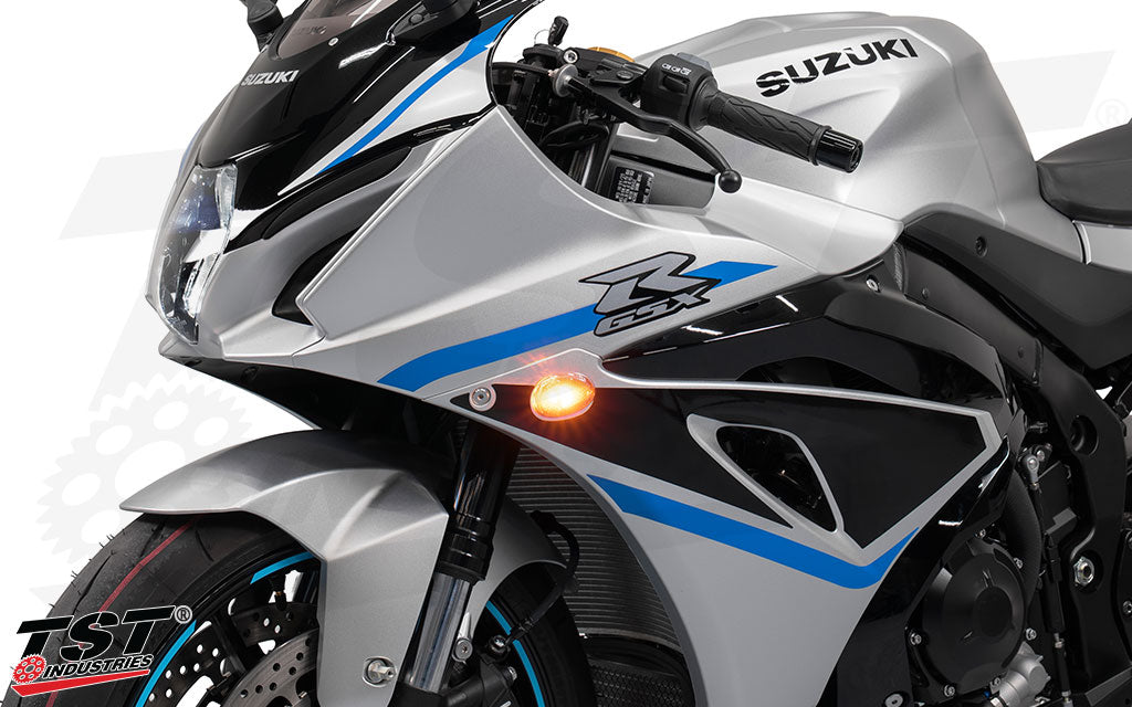 TST HALO Front Flushmount LED Turn Signals for Suzuki GSX-R1000 / GSX-R1000R 2017+