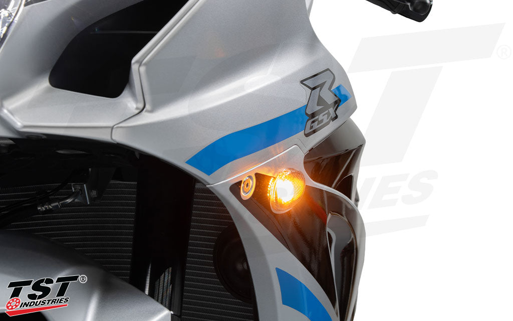 TST HALO Front Flushmount LED Turn Signals for Suzuki GSX-R1000 / GSX-R1000R 2017+