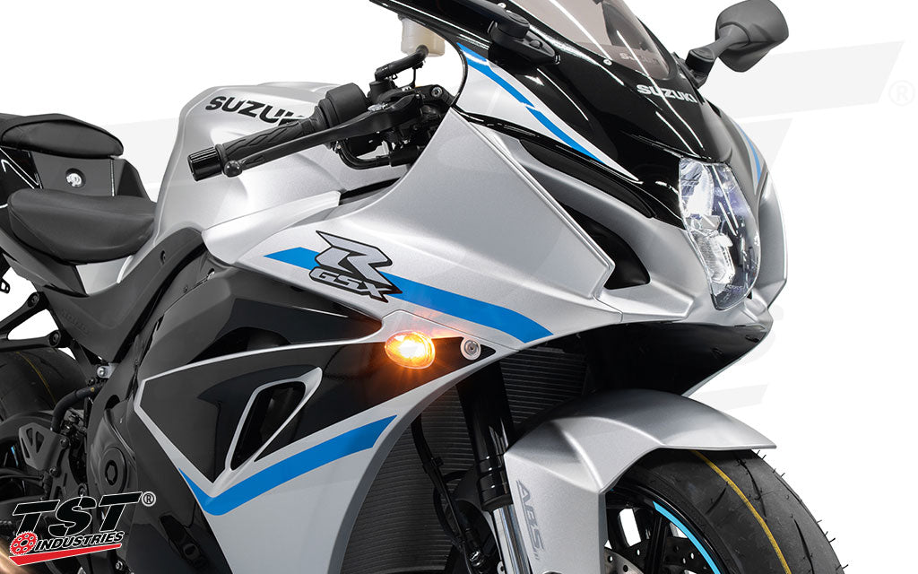 TST HALO Front Flushmount LED Turn Signals for Suzuki GSX-R1000 / GSX-R1000R 2017+