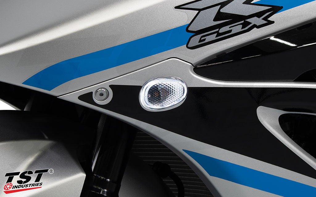 TST HALO Front Flushmount LED Turn Signals for Suzuki GSX-R1000 / GSX-R1000R 2017+