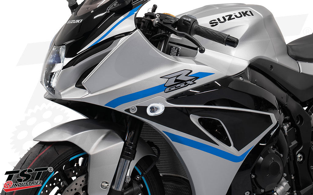 TST HALO Front Flushmount LED Turn Signals for Suzuki GSX-R1000 / GSX-R1000R 2017+