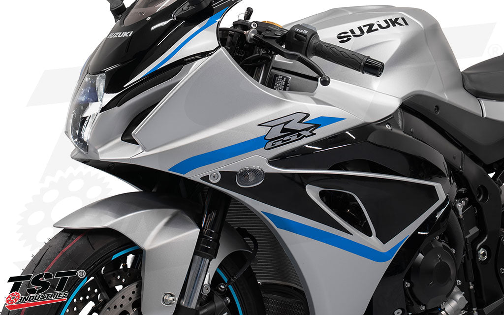 TST HALO Front Flushmount LED Turn Signals for Suzuki GSX-R1000 / GSX-R1000R 2017+