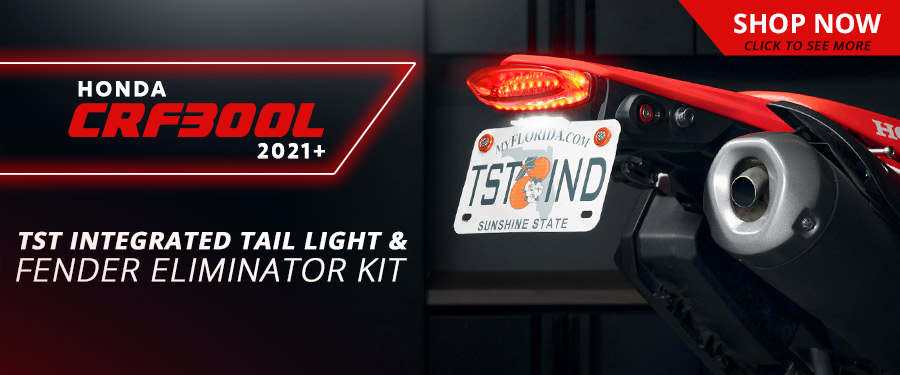 Upgrade your Honda CRF300L with our exclusive LED Integrated Tail Light and Fender Eliminator Kit