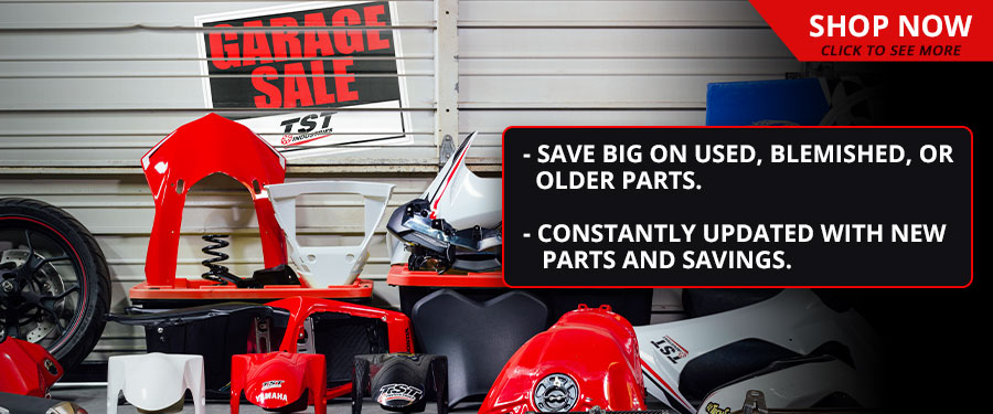 Save big on used, blemished, or older parts by shopping the TST Industries Garage Sale!