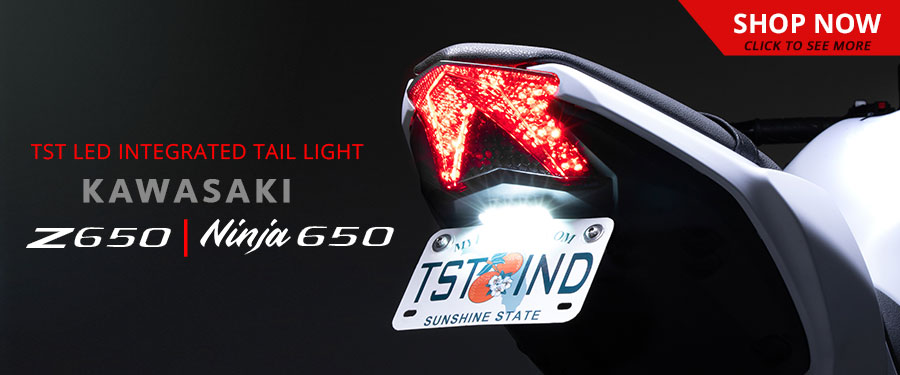 All new Kawasaki Z650 / Ninja 650 Programmable and Sequential LED Integrated Tail Light