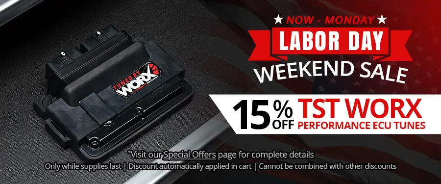 Save 15% on all TST WORX Performance ECU Flash Tunes.