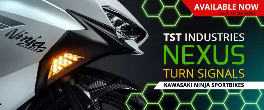 TST Industries Nexus LED Front Flushmount Turn Signals for the Ninja 400 are available now!