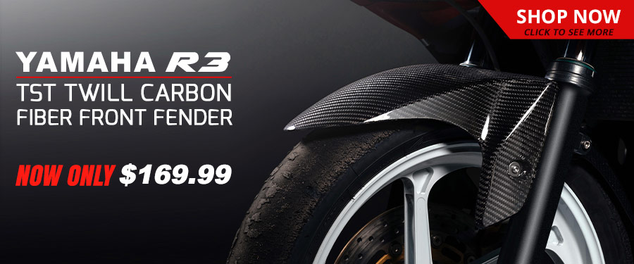 Upgrade your Yamaha R3 with some sleek twill carbon fiber while keeping some cash in your wallet with our special price of only $169.99 (nice)