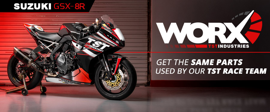Get the same Suzuki GSX-8R parts and accessories used by our TST Race Team.