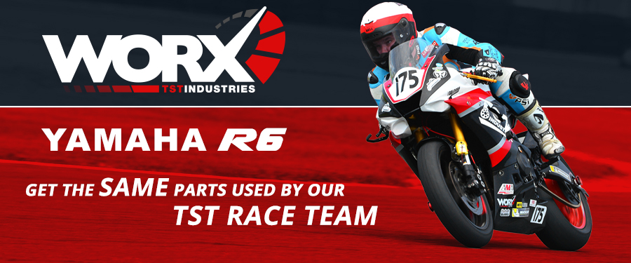 Upgrade your 2017+ Yamaha R6 race bike with the same parts used by the TST Industries Race Team by shopping the TST WORX Category.