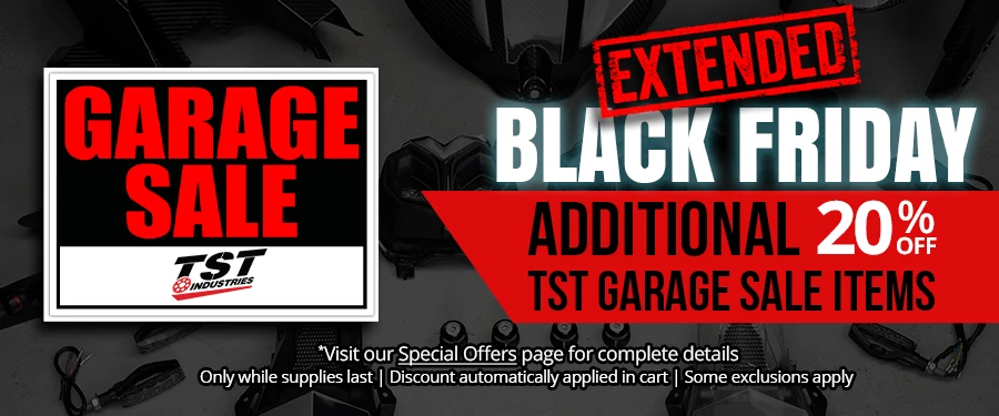 Save an additional 20% on TST Industries Garage Sale items during our extended Black Friday sale!