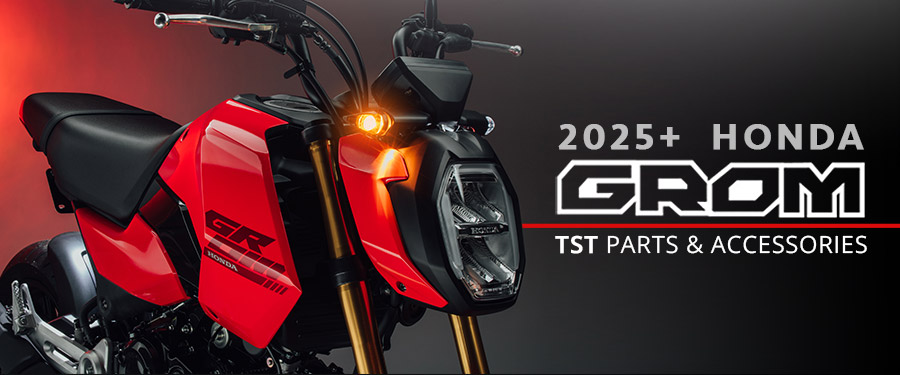 Shop TST Industries catalog of high quality upgrades for the 2025+ Honda Grom.