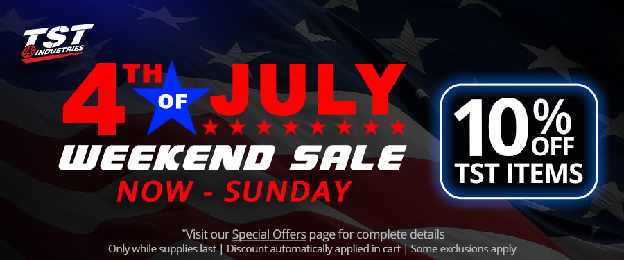 Shop our annual July 4th Weekend Sale and save 10% on all TST Industries and WORX items.