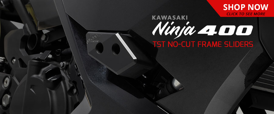 Protect your 2018+ Kawasaki Ninja 400 with our exclusive Ninja 400 Frame Slider Kit.