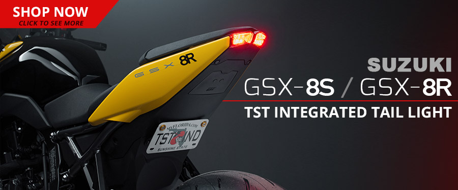 Upgrade your Suzuki GSX-8R or GSX-8S with the exclusive TST Programmable and Sequential LED Integrated Tail Light. Available Now!