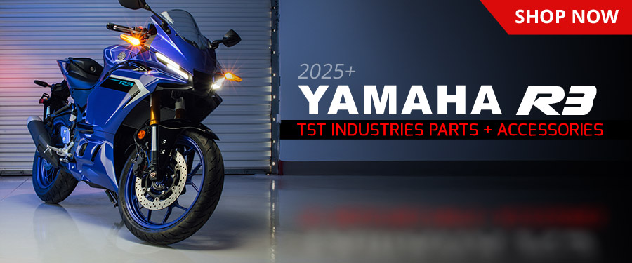 Shop all 2025+ Yamaha YZF-R3 compatible parts and accessories available at TST Industries.