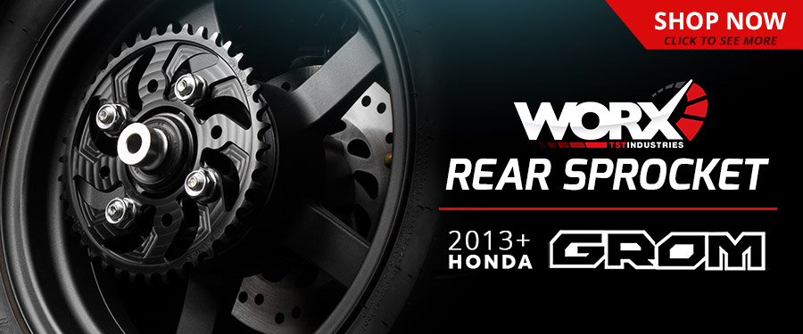 Gain improved speed where you need it most with the TST WORX Rear Sprocket for the Honda Grom.