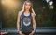 TST Industries Emblem Women's Tank Top, shown in Grey. TST Industries Emblem Women's Tank Top, shown in Grey.