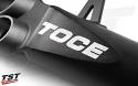 Features the Toce logo on the Razor Tip Slip-On canister.