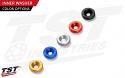 Smaller inner accent washers are available in five different anodized colors.