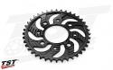 Full sprocket treatment with Type III black anodized hard-coat for long-lasting durability.