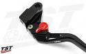 Anodized red adjuster enables 6 levels of adjustable lever pull distance. 