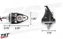 TST MECH-EVO Rear LED Pod Turn Signal Measurements.