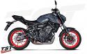 Akrapovic Racing Line Full System Exhaust installed on the 2021 Yamaha MT-07